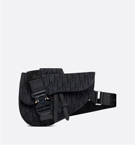 dior oblique black saddle bag